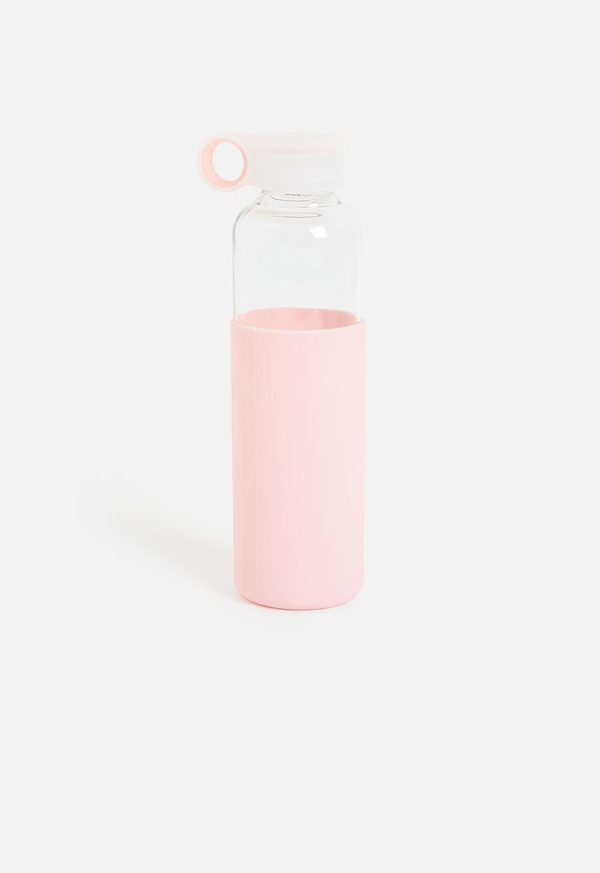 Excellent Houseware - Hydrate glass water bottle - pink