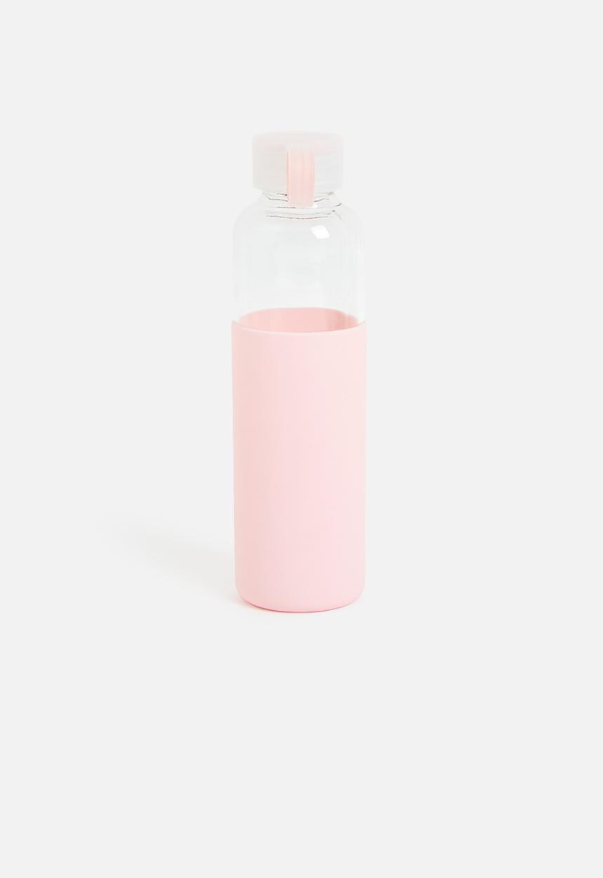 Excellent Houseware - Hydrate glass water bottle - pink