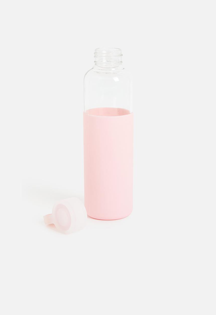 Excellent Houseware - Hydrate glass water bottle - pink