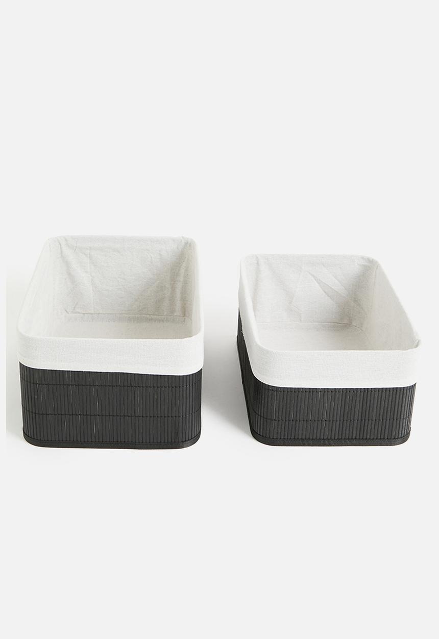 Storage Solutions - Snug bamboo nested storage set of 4 - black