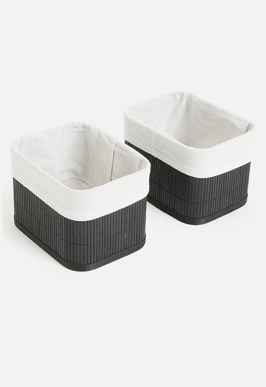 Storage Solutions - Snug bamboo nested storage set of 4 - black