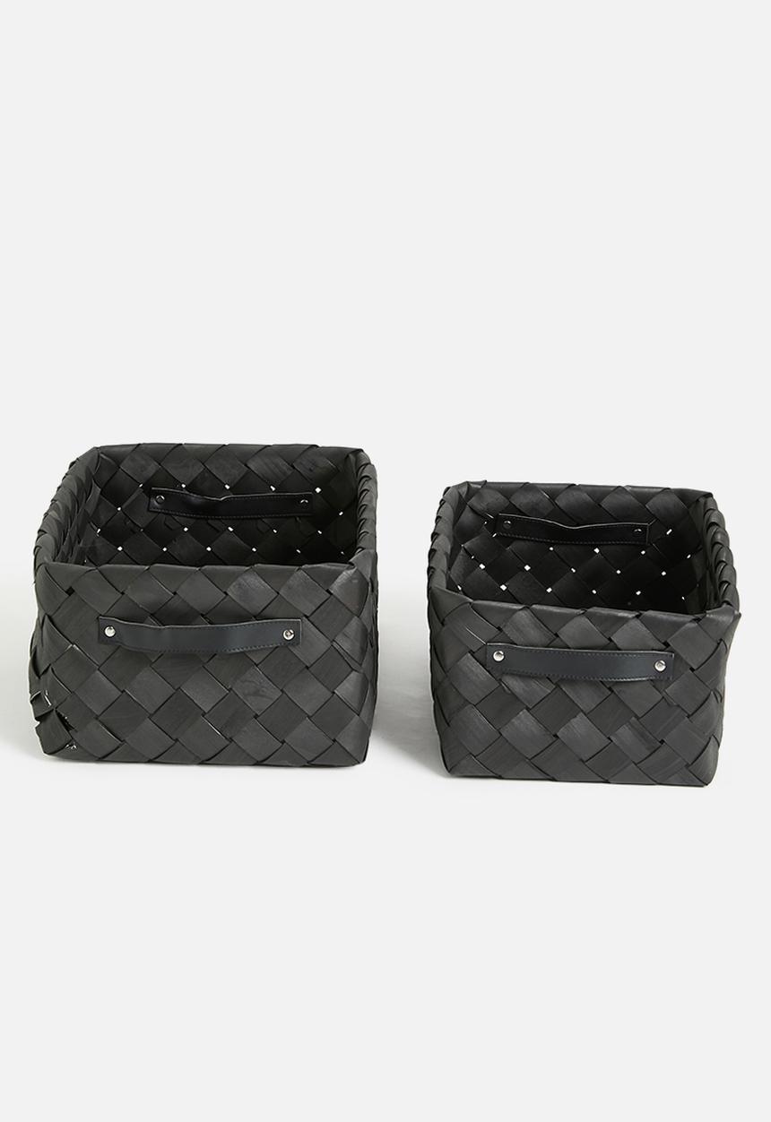 Storage Solutions - Nested storage basket set of 3 - black