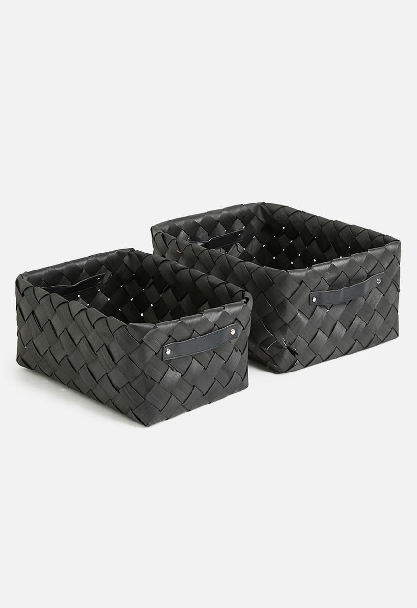 Storage Solutions - Nested storage basket set of 3 - black