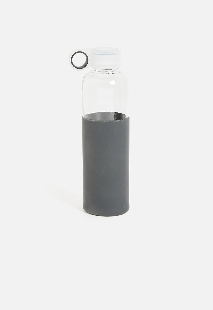 Excellent Houseware - Hydrate glass water bottle - black