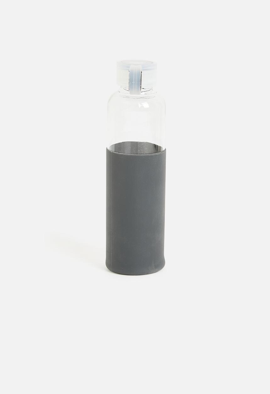 Excellent Houseware - Hydrate glass water bottle - black
