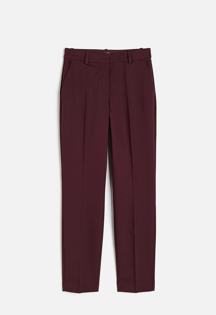 H&M - Cigarette trousers - burgundy