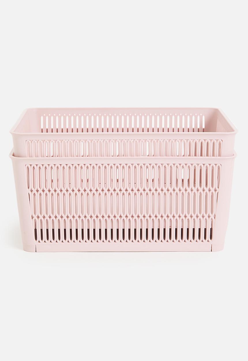 Storage Solutions - Meshy storage basket set of 2 - pink
