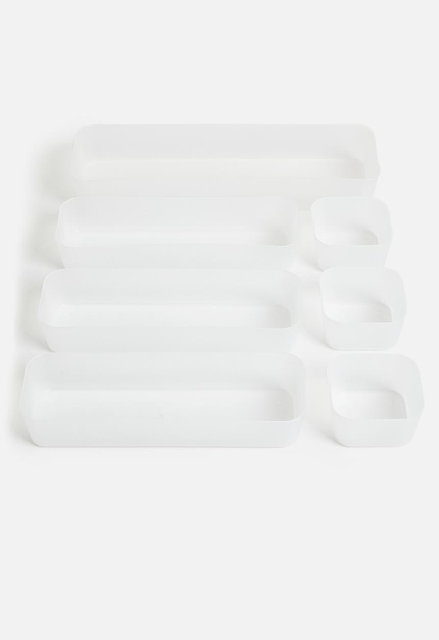 Storage Solutions - Drawer organiser set of 7 - clear
