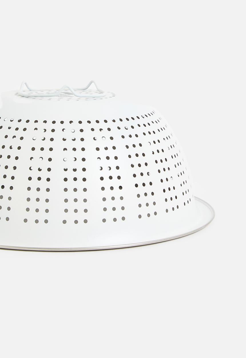 Excellent Houseware - Vevo stainless steel colander- White