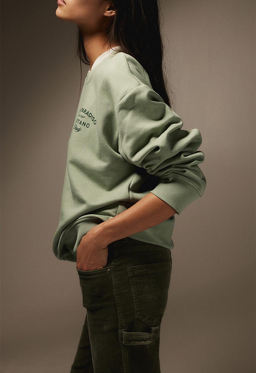 H&M - Crew-neck sweatshirt - Light green Positano