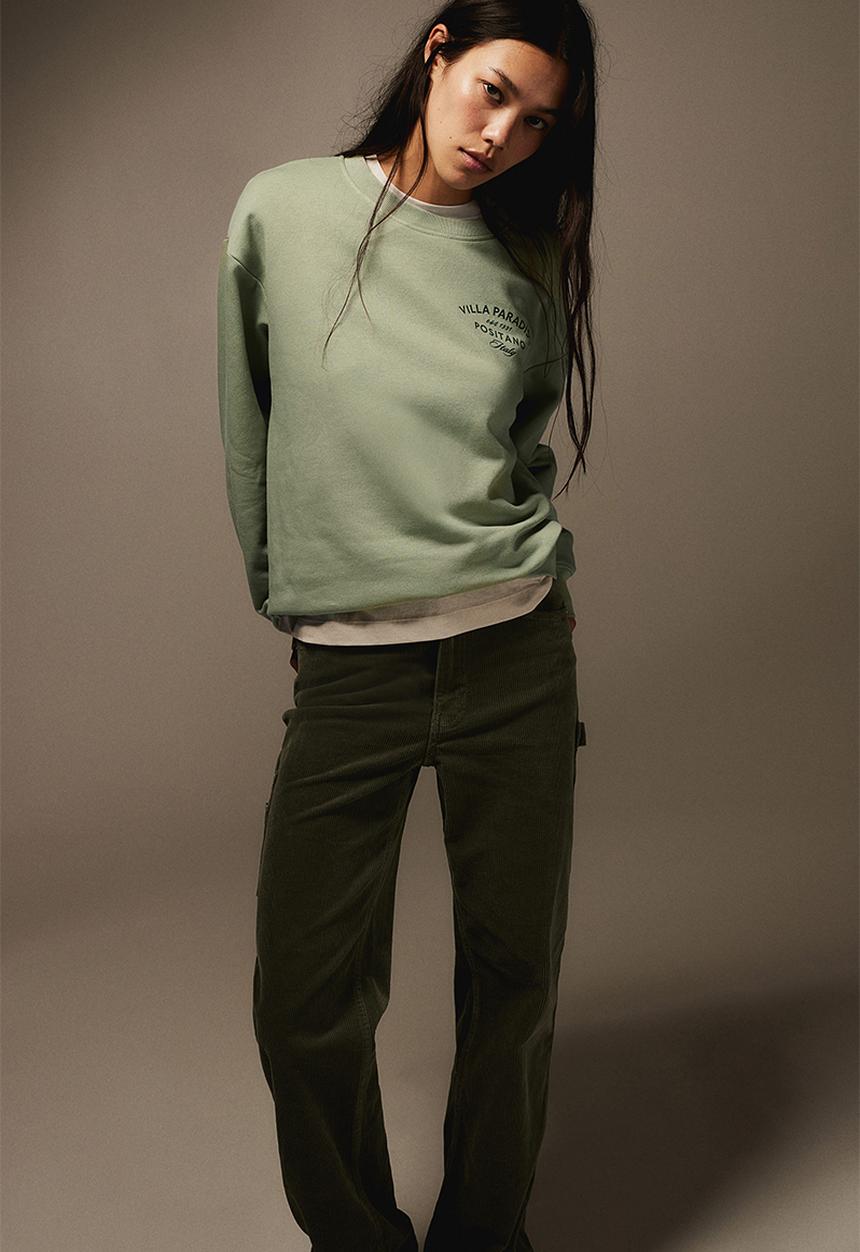 H&M - Crew-neck sweatshirt - Light green Positano