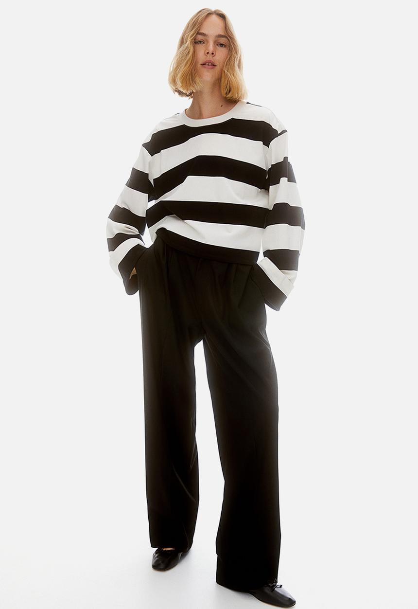 H&M - Cotton top - Black Striped