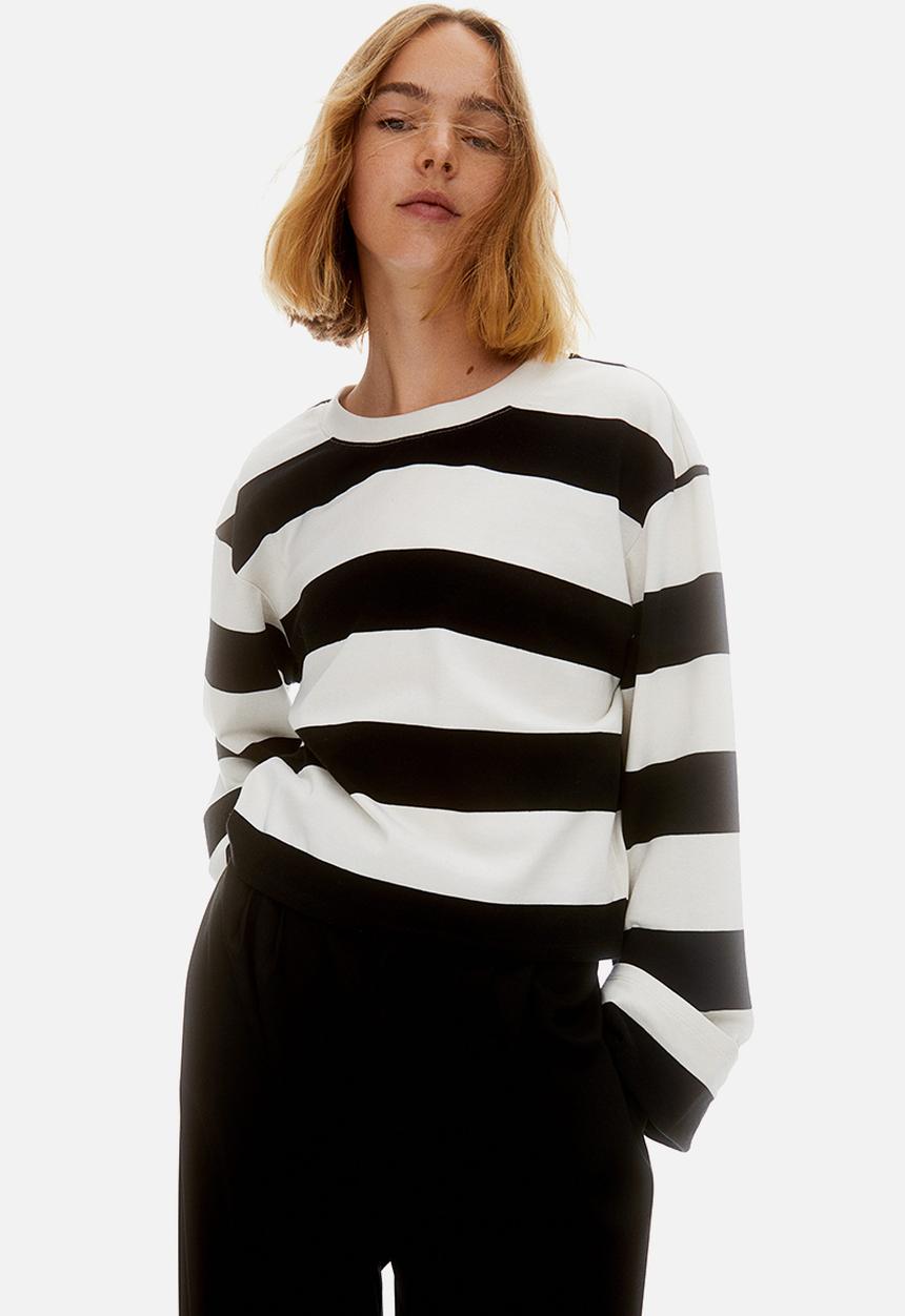 H&M - Cotton top - Black Striped