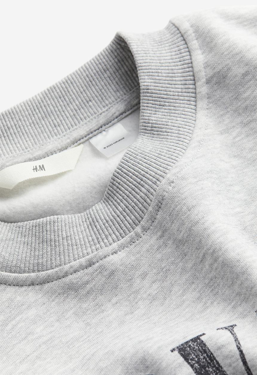 H&M - Oversized sweatshirt - Light grey marl Nirvana