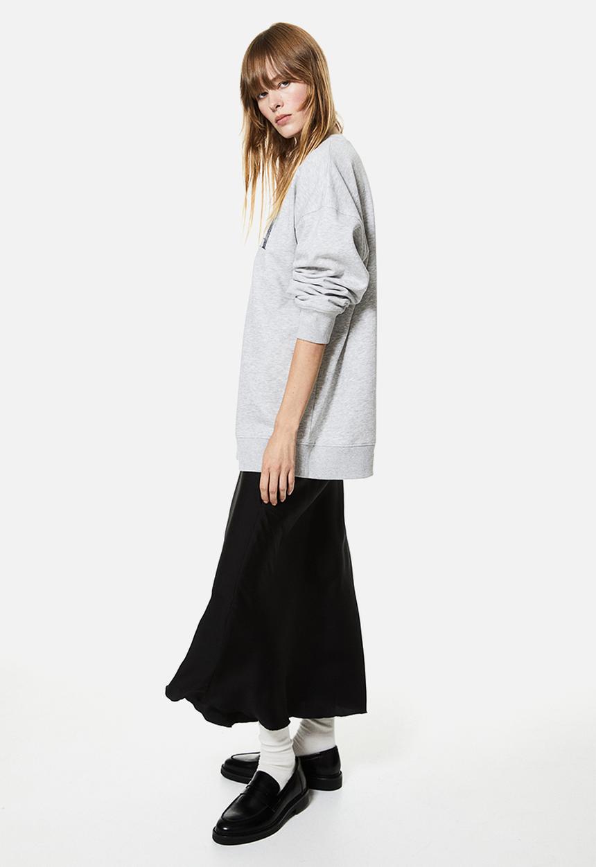 H&M - Oversized sweatshirt - Light grey marl Nirvana