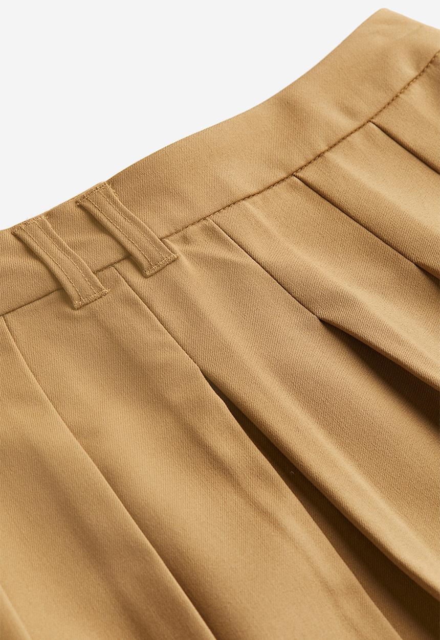 H&M - Pleated a-line skirt - beige
