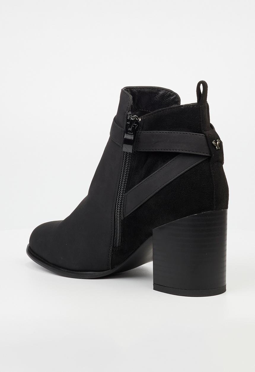 Butterfly Feet - Rosalee 1 block heel boot - black