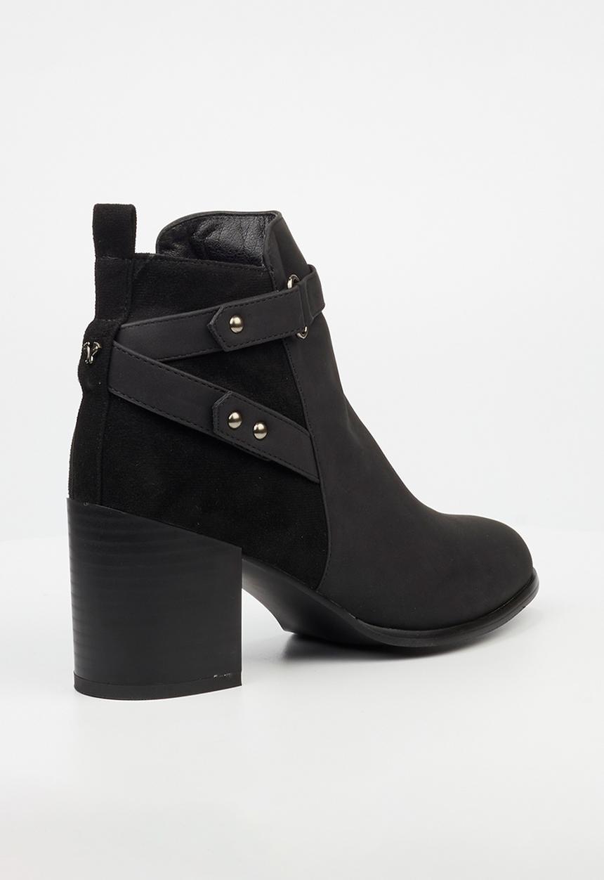 Butterfly Feet - Rosalee 1 block heel boot - black