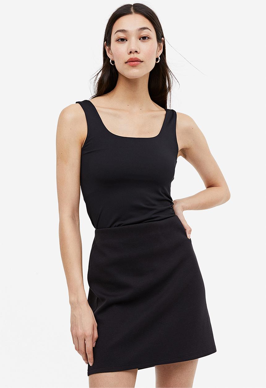 H&M - Microfibre vest top - black