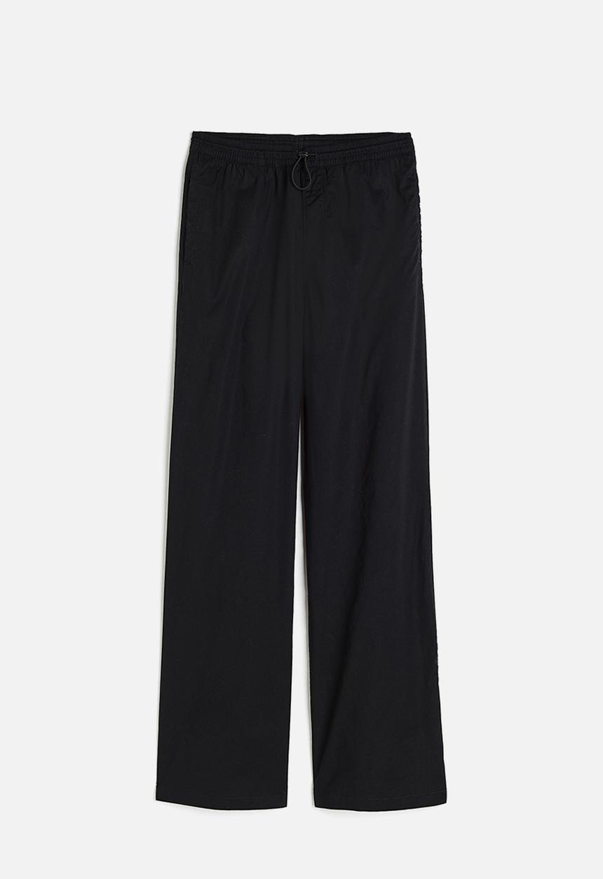 H&M - Poplin pull-on trousers - black