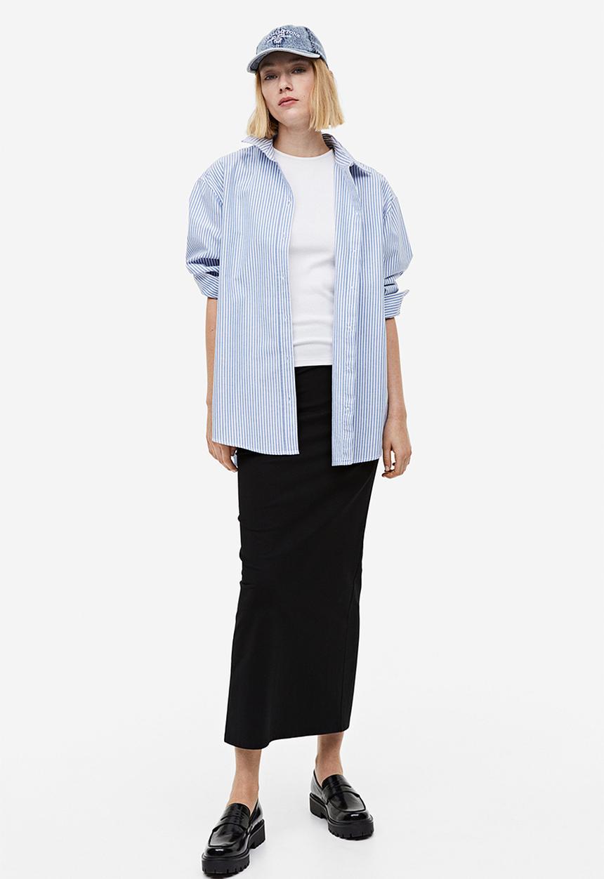H&M - Oxford shirt - blue/stripe