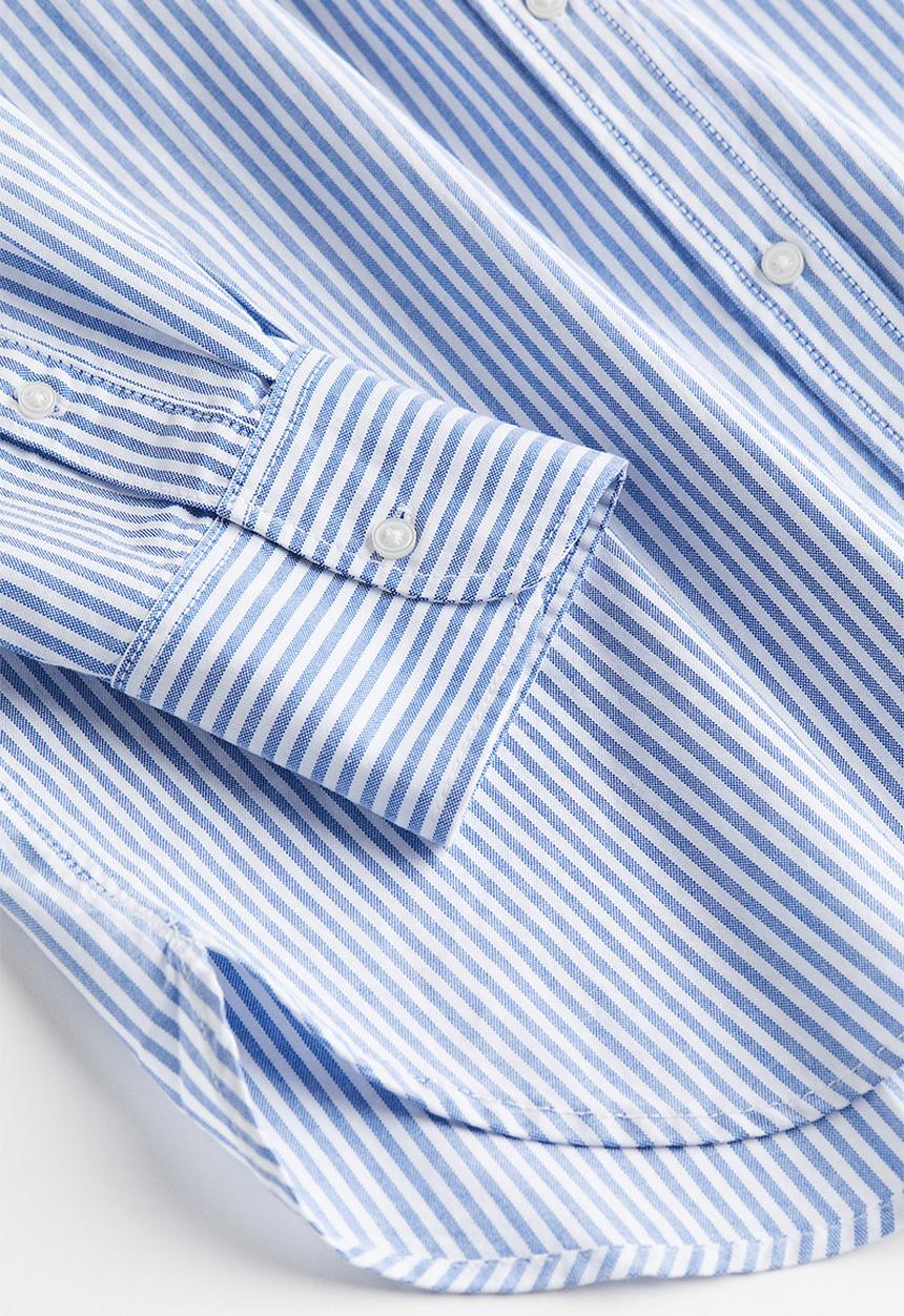 H&M - Oxford shirt - blue/stripe