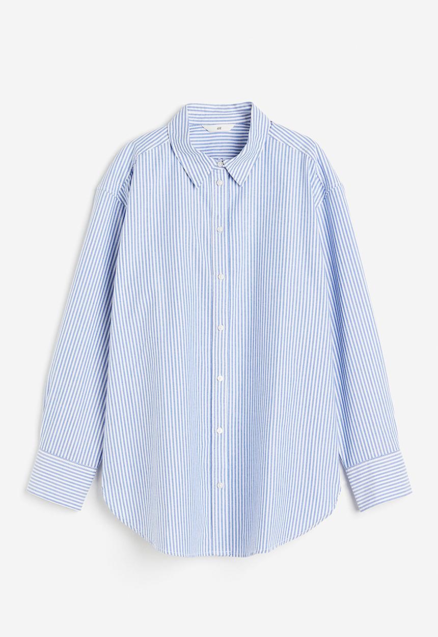 H&M - Oxford shirt - blue/stripe