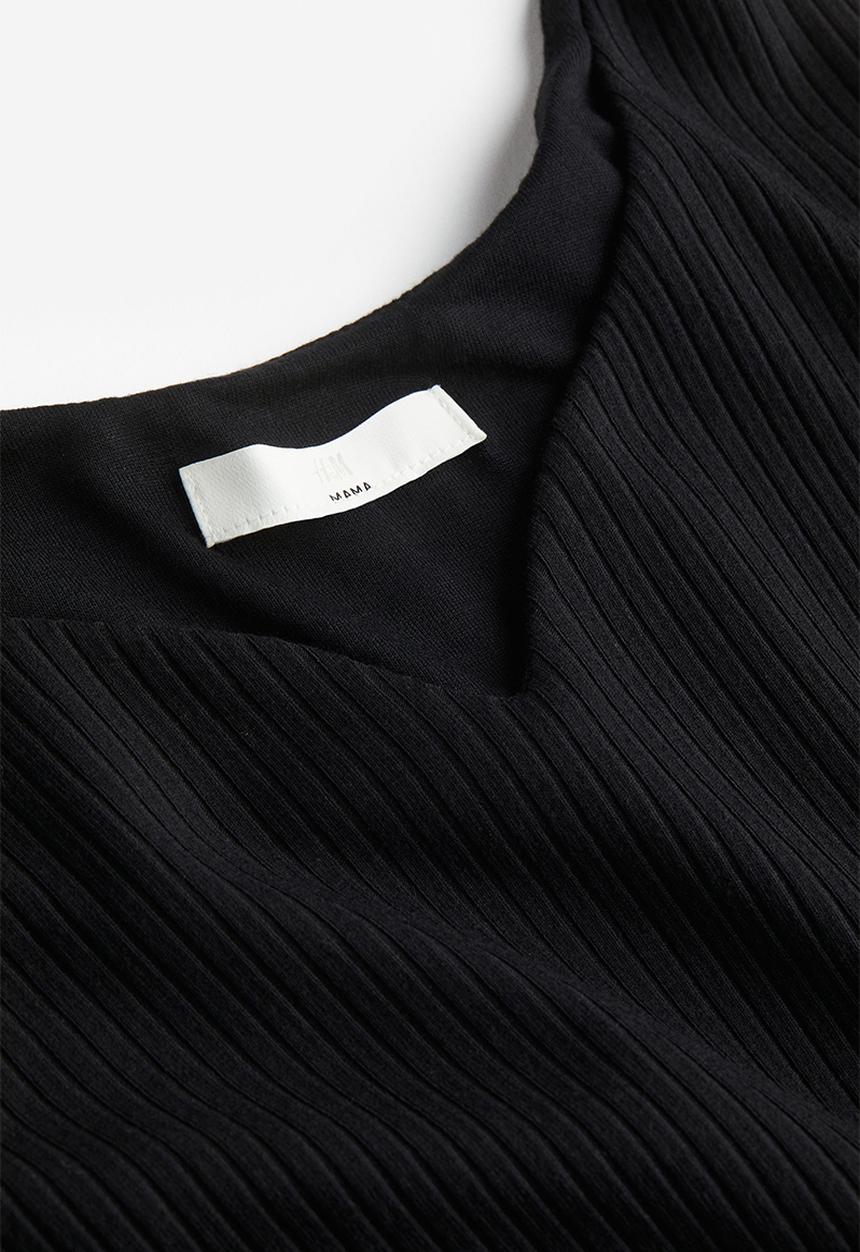 H&M - Mama ribbed vest top - black