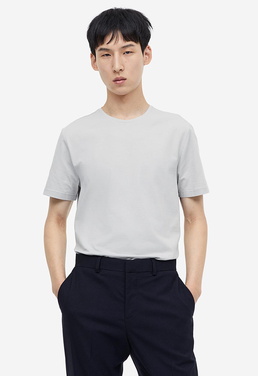 H&M - Slim fit t-shirt - grey