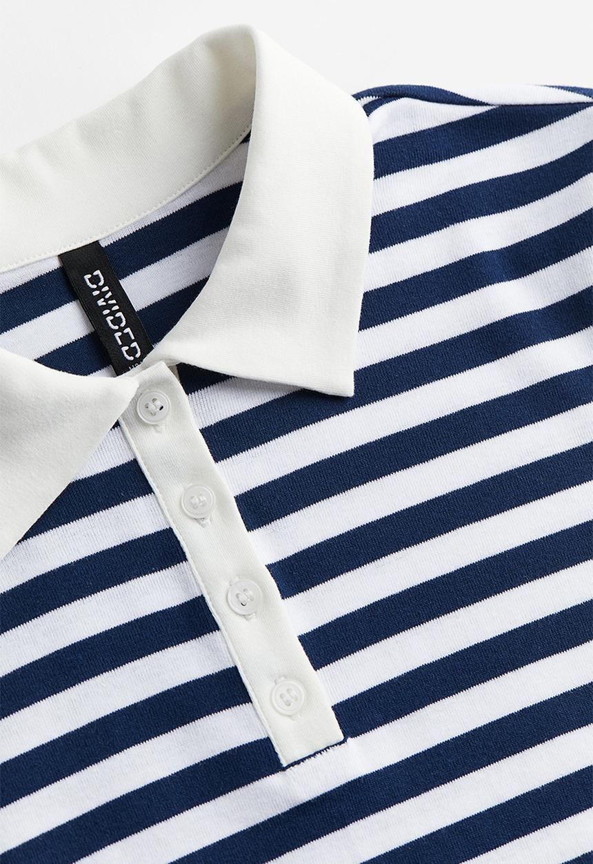 H&M - Cropped polo shirt - blue