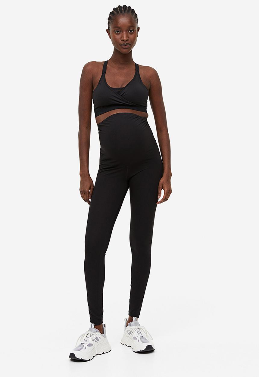 H&M - Mama sports tights - black