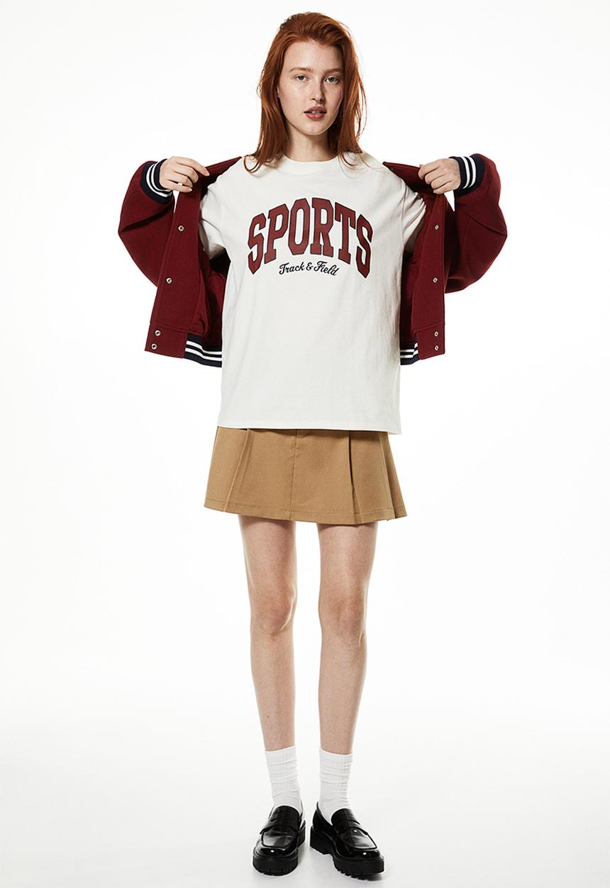 H&M - Oversized printed t-shirt - white, multi