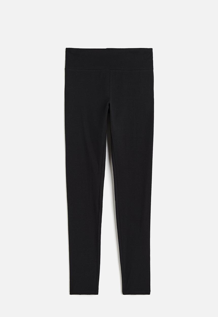 H&M - High-waisted leggings - black