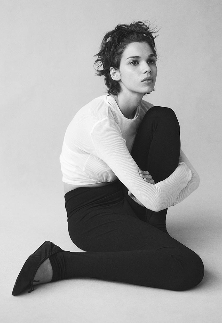 H&M - High-waisted leggings - black