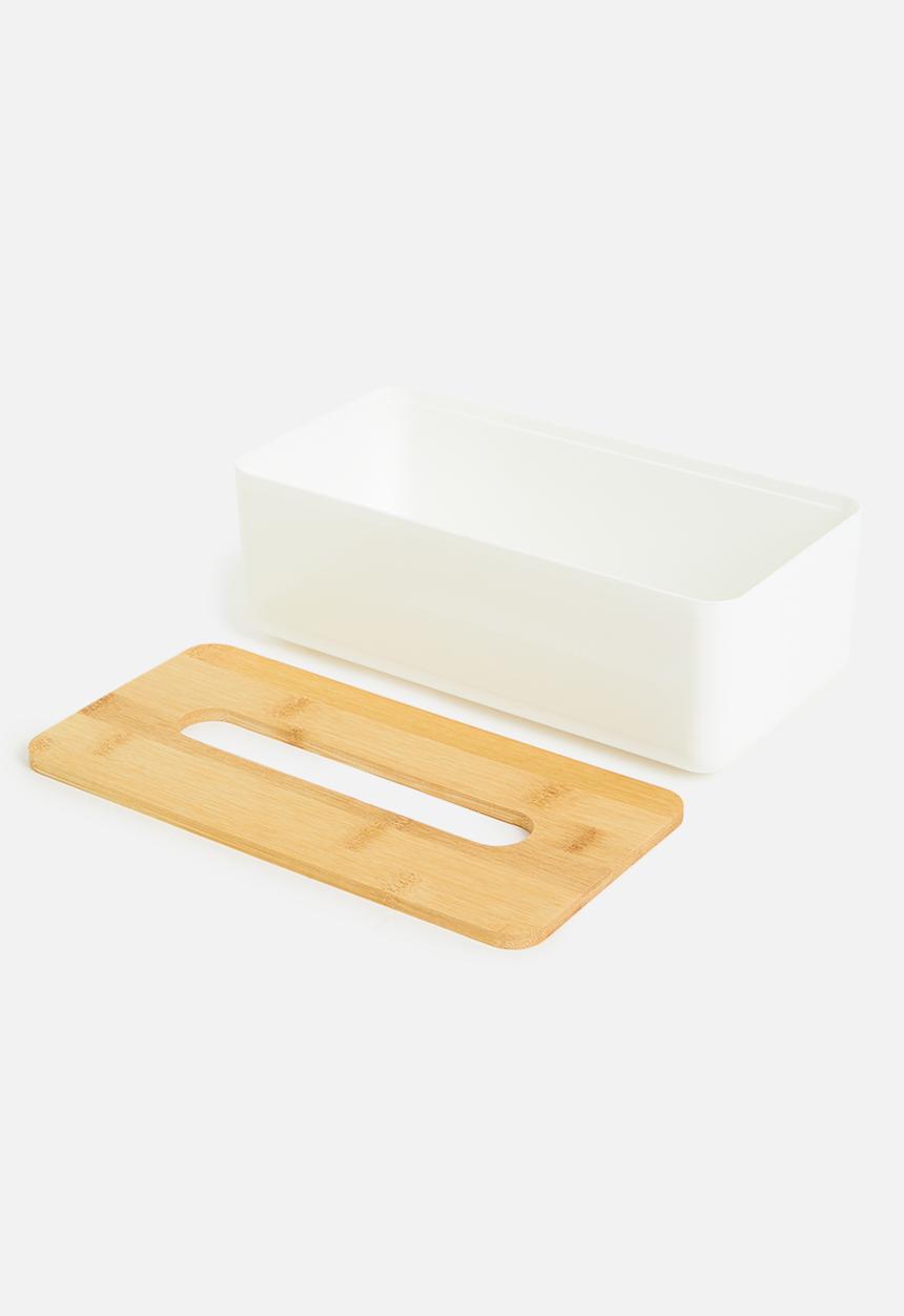 Storage Solutions - Sim tissue box - white & natural