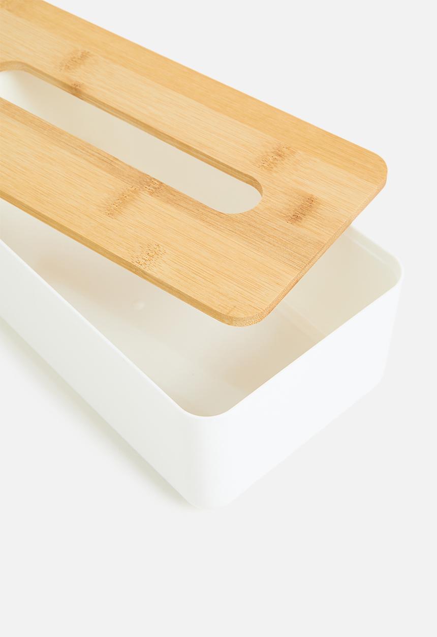 Storage Solutions - Sim tissue box - white & natural