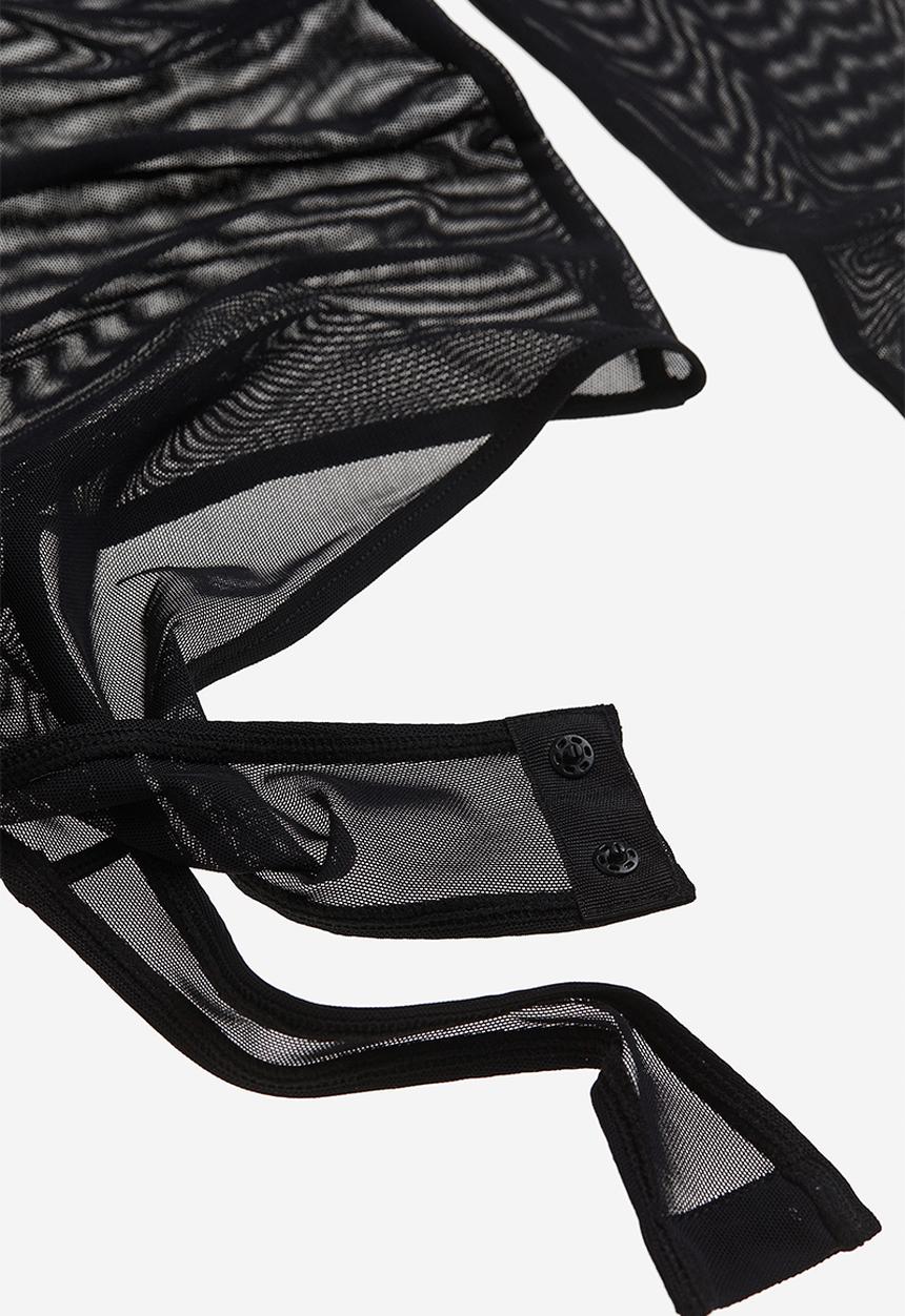 H&M - Mesh thong body - black