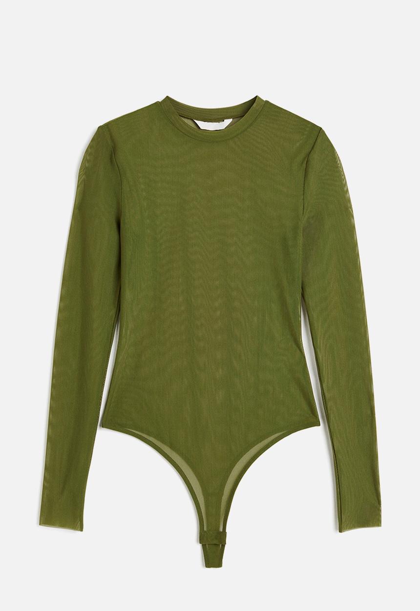 H&M - Mesh thong body - green