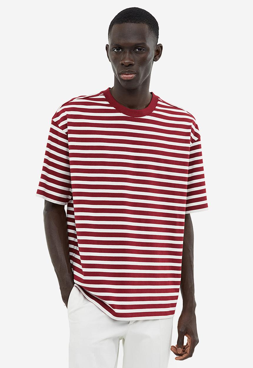 H&M - Relaxed fit cotton t-shirt - red