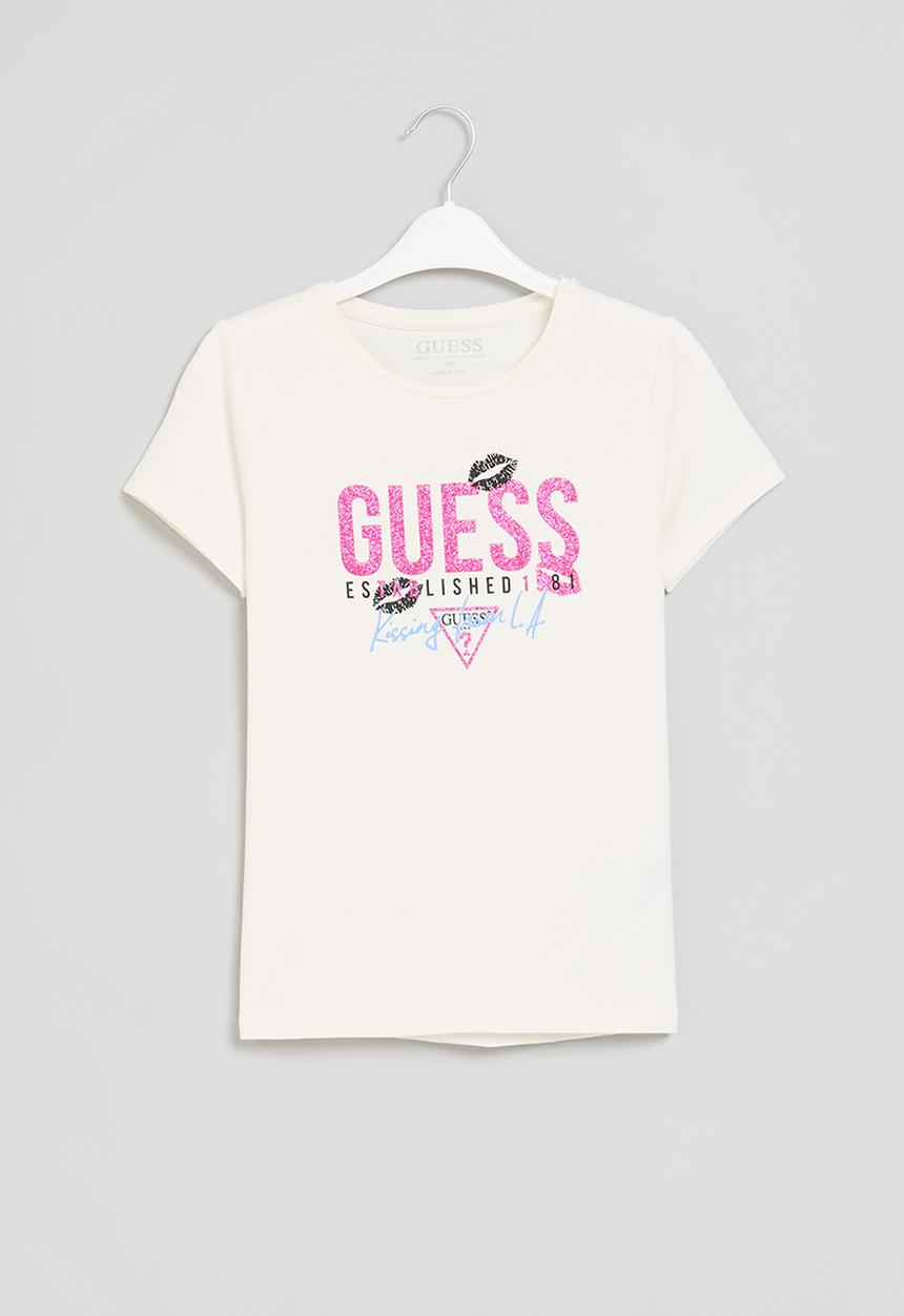 GUESS - Short sleeve T-shirt - cream white