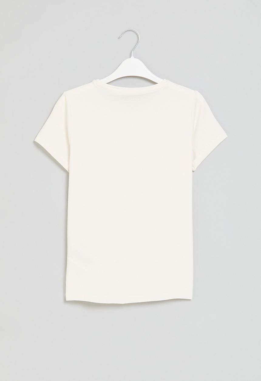 GUESS - Short sleeve T-shirt - cream white