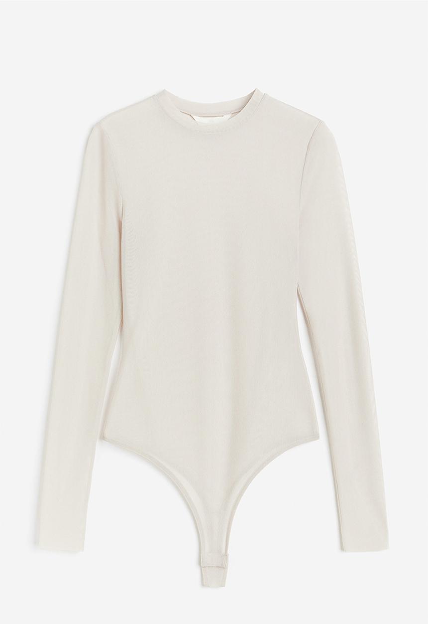 H&M - Mesh thong body - beige