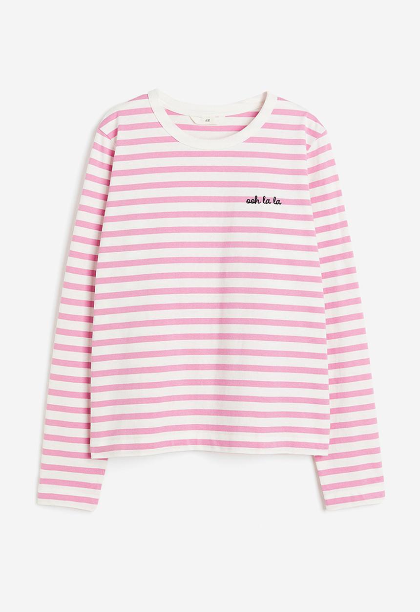 H&M - Cotton jersey top - pink