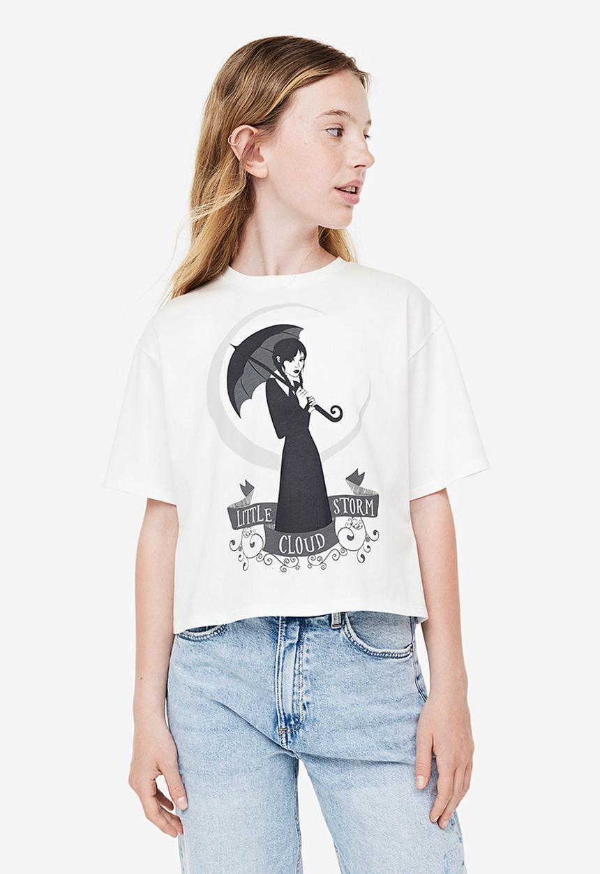 H&M - Oversized printed T-shirt - white