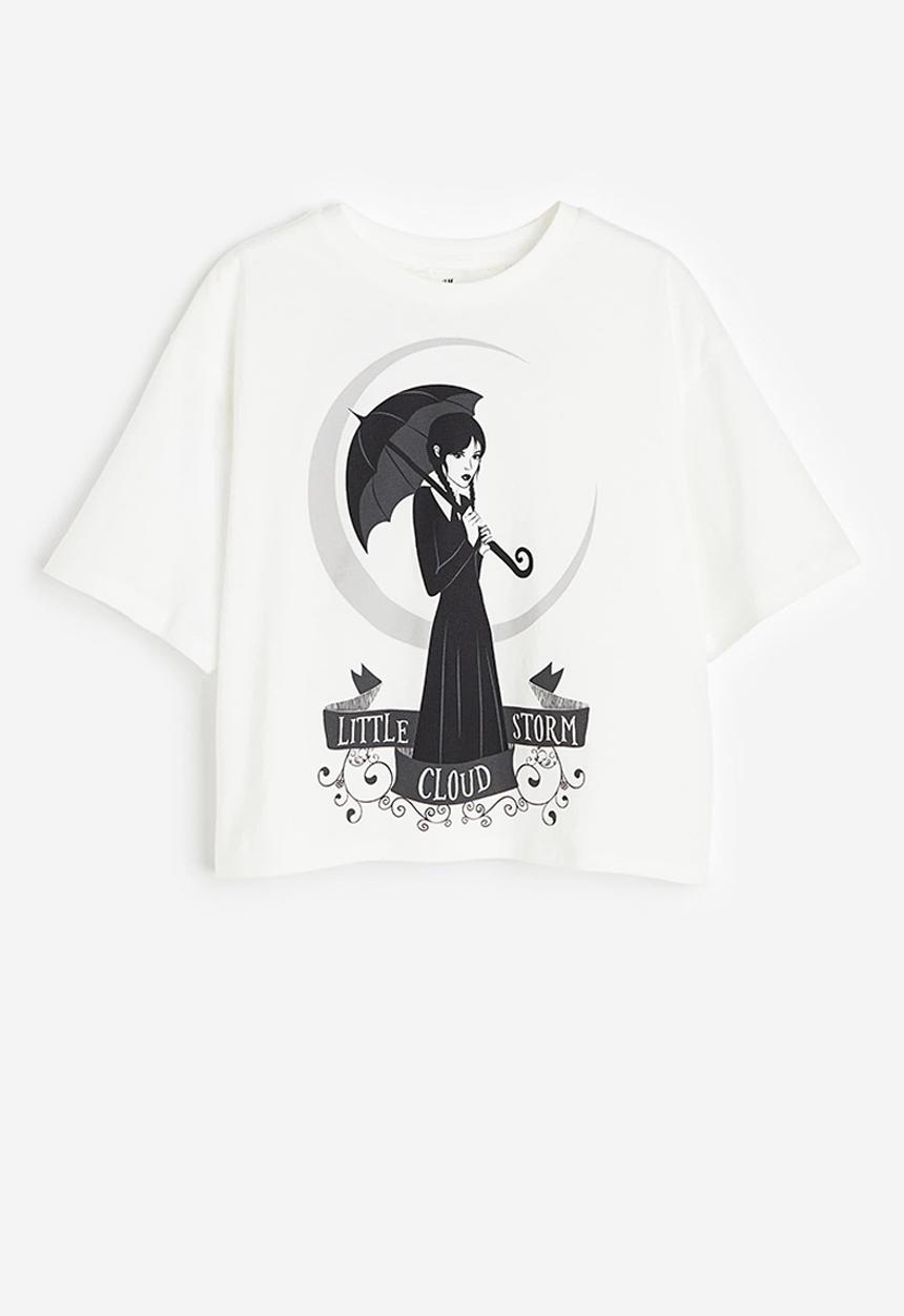H&M - Oversized printed T-shirt - white
