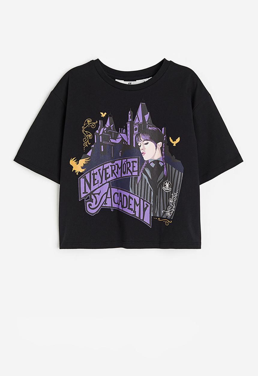 H&M - Oversized printed T-shirt - black