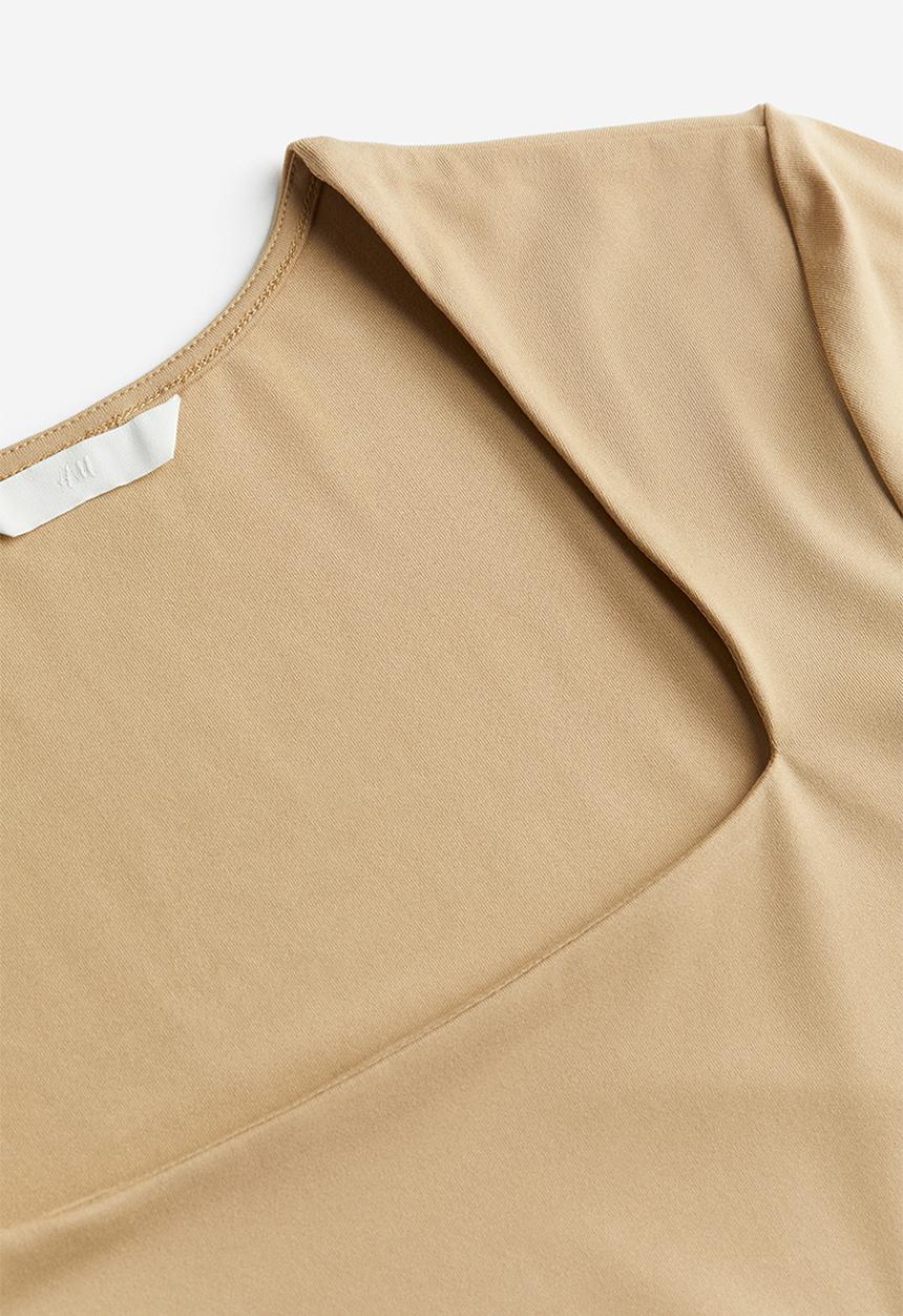 H&M - Square-neck top - beige