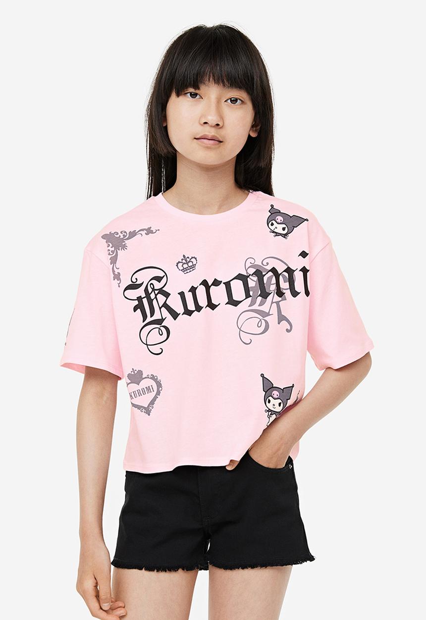 H&M - Oversized printed T-shirt - pink