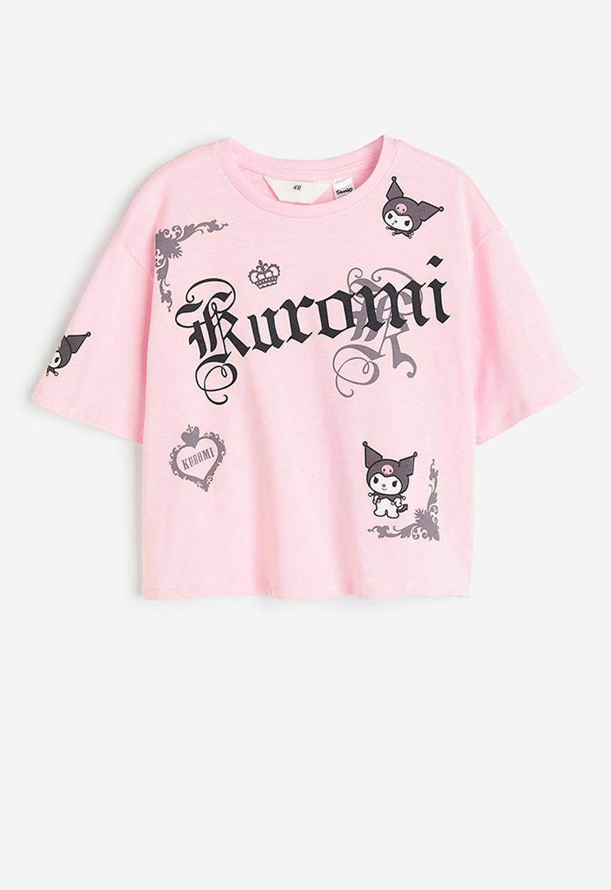 H&M - Oversized printed T-shirt - pink