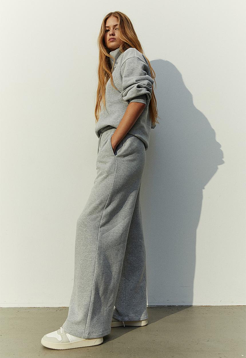 H&M - Zip-top sweatshirt - Light grey marl